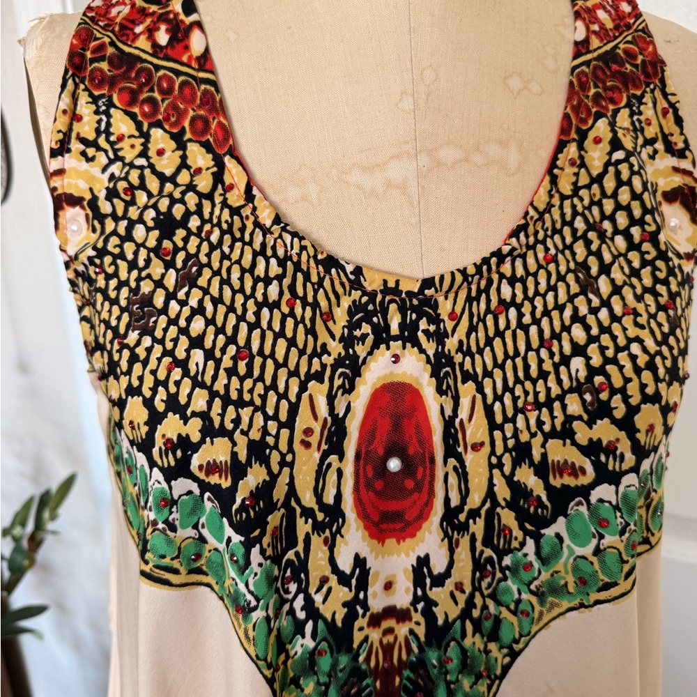 Lapogee Boho Print Tank Trapeze Dress. Size S - Picture 3 of 7